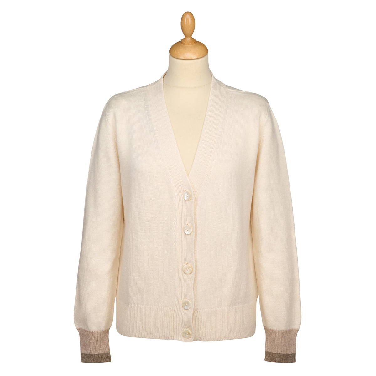 Ivory Mabel Wool & Cashmere Cardigan