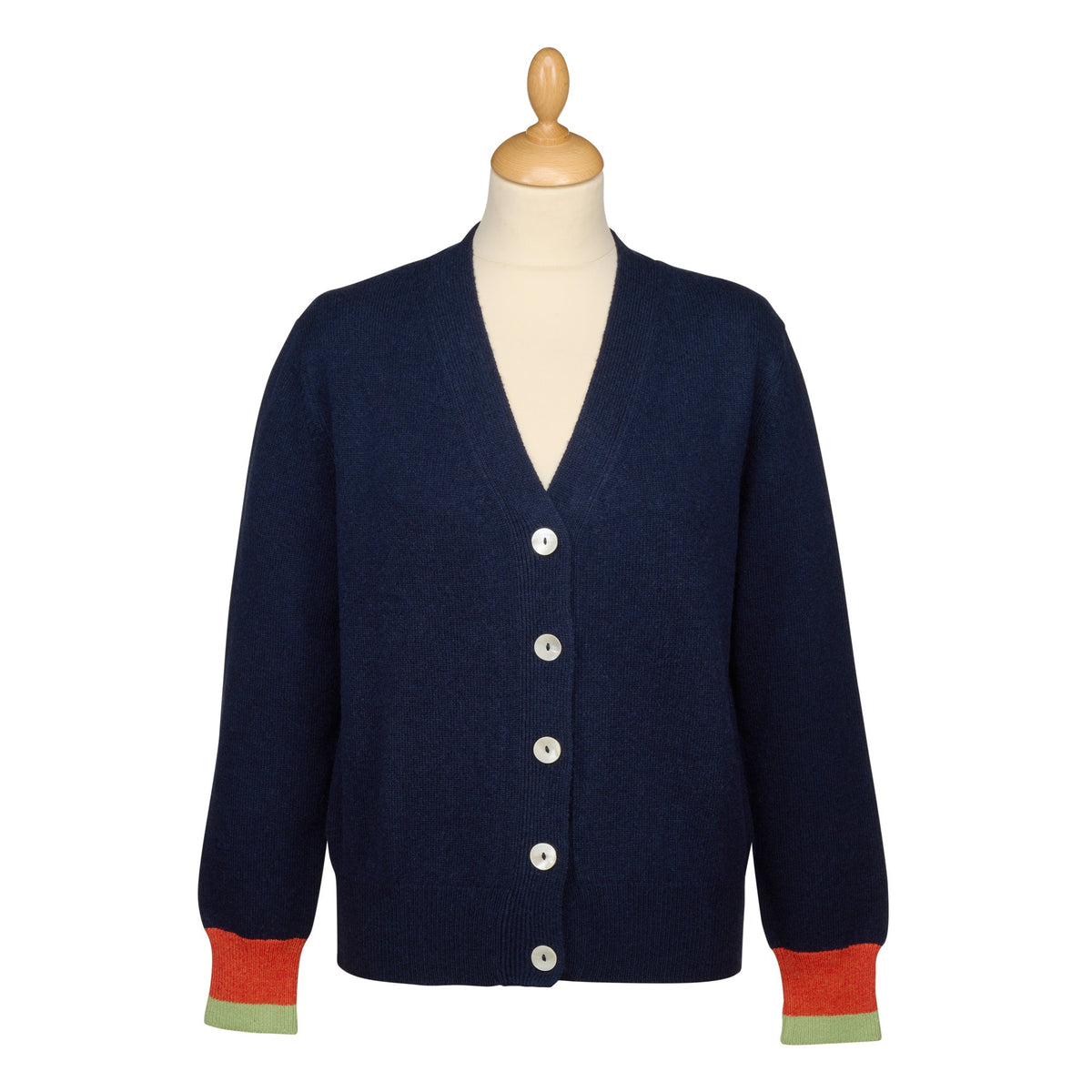 Navy Mabel Wool & Cashmere Cardigan