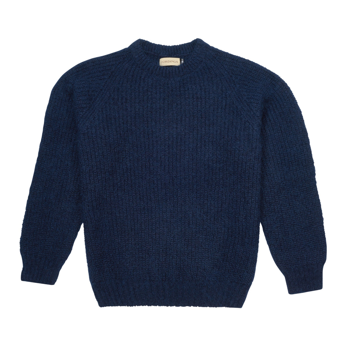 Navy Mohair Ribbed Crewneck