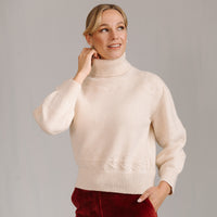Cream Alpine Roll Neck Sweater