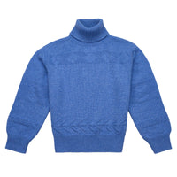 Blue Alpine Roll Neck Sweater