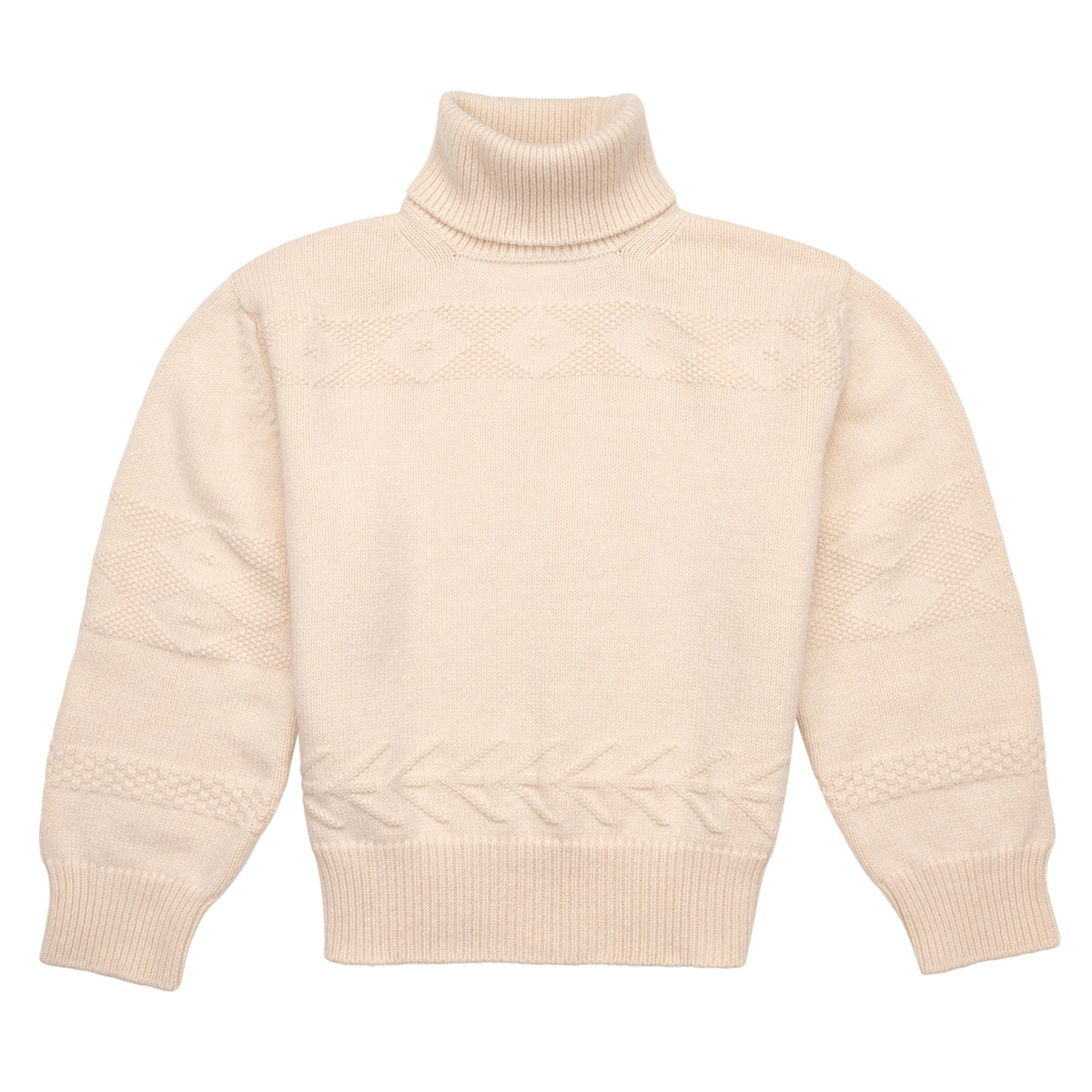 Cream Alpine Roll Neck Sweater