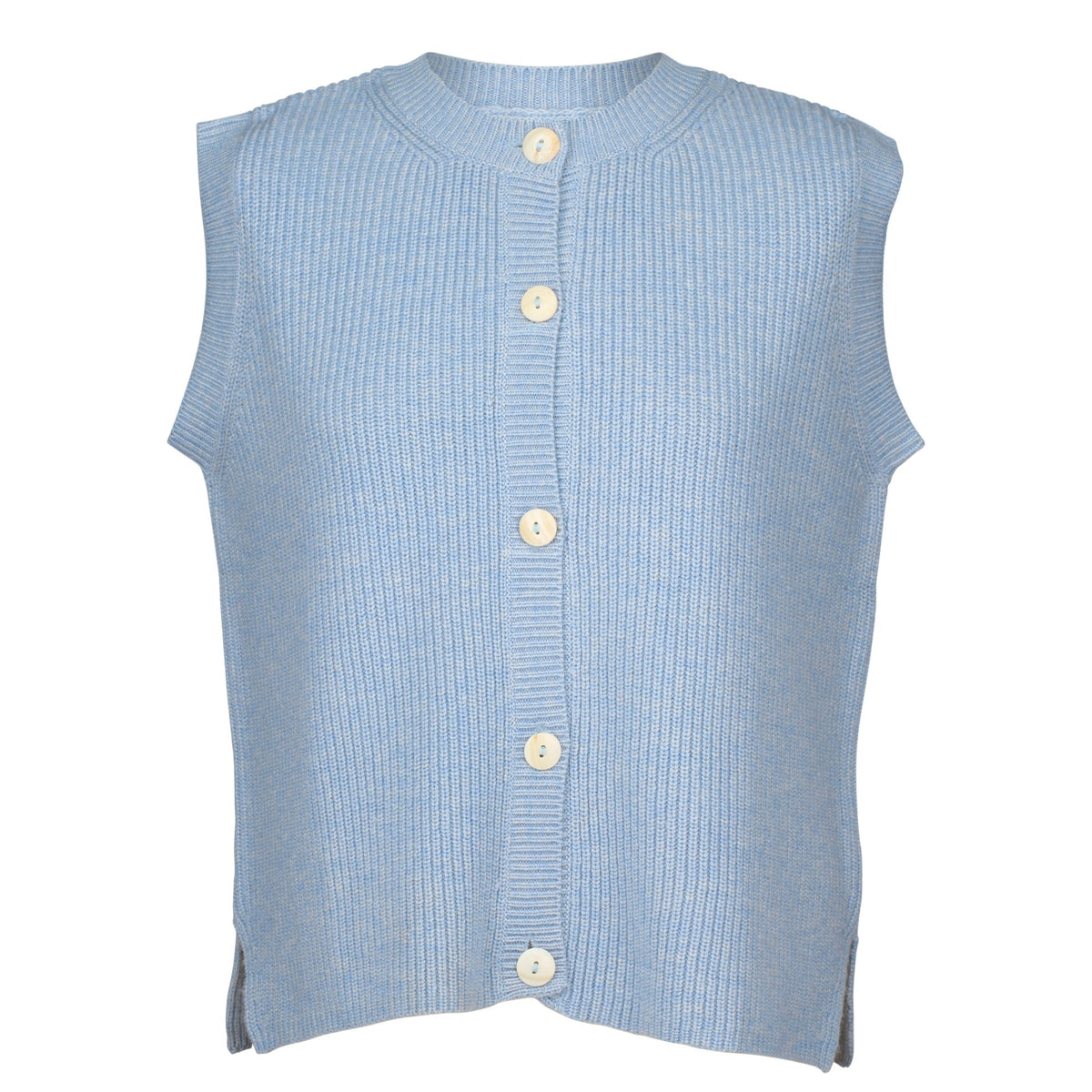 Pale Blue Lambswool & Cashmere Slipover