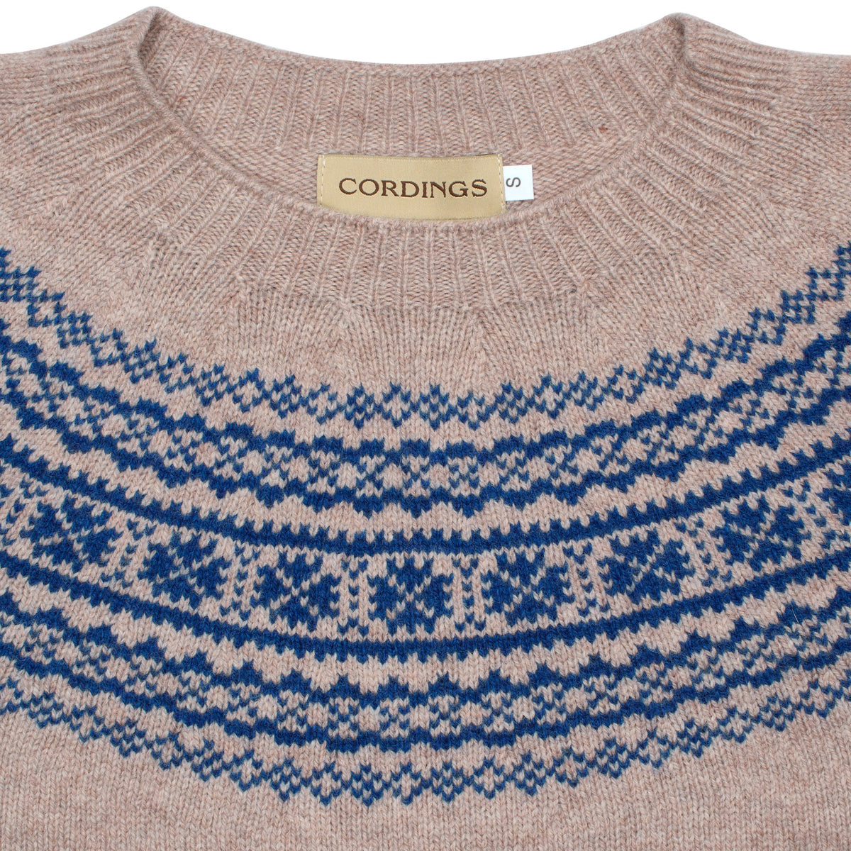 Blue Two Tone Fairisle Crew Neck