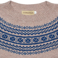 Blue Two Tone Fairisle Crew Neck