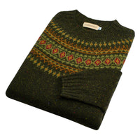 Harris Donegal Diamond Fairisle Crewneck