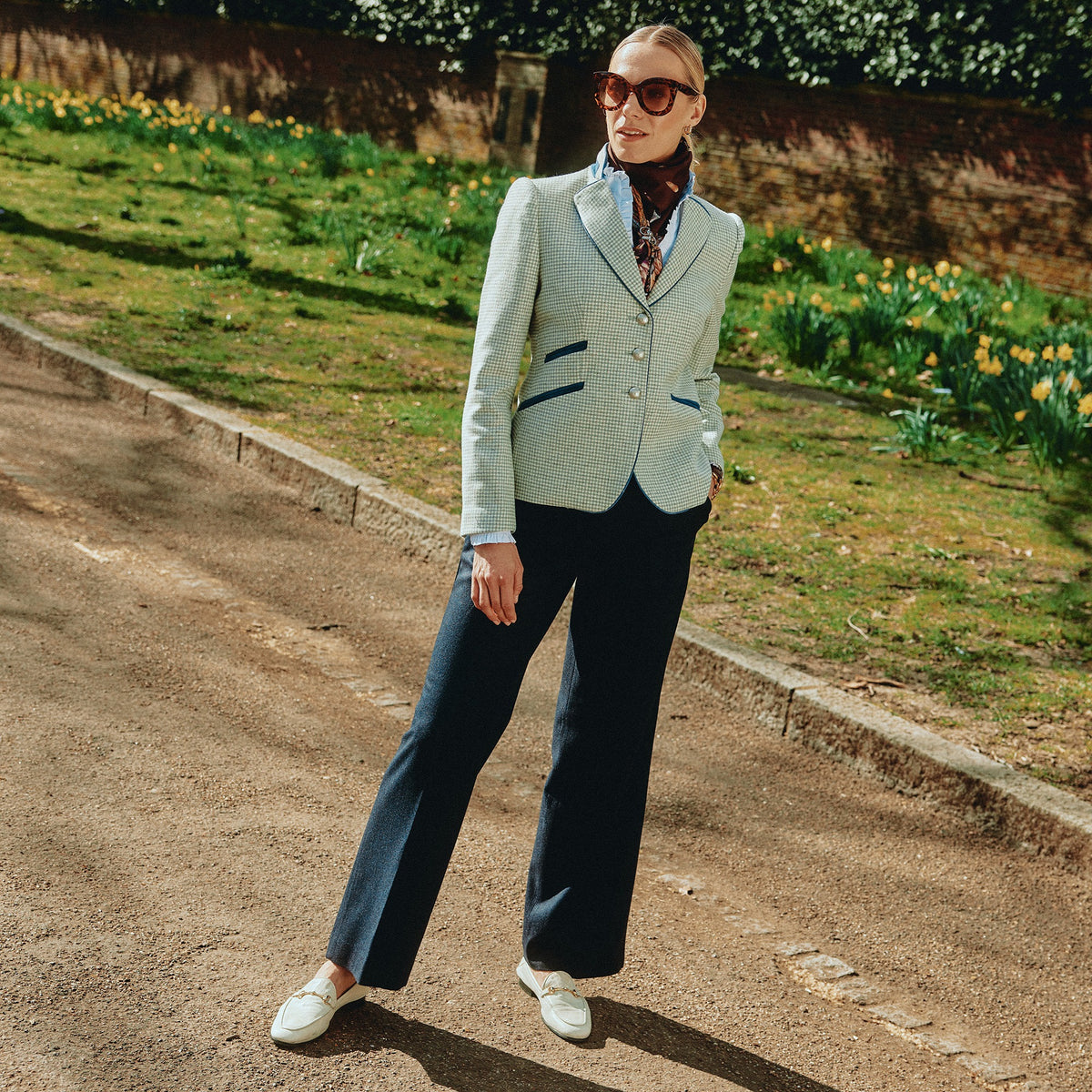 Navy Leonora Loden Trousers