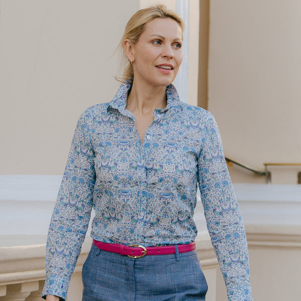 Blue Lodden Liberty Shirt made with Tana Lawn™ Cotton
