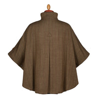 T.ba Herringbone Tweed Reversible Cape
