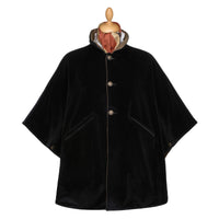 T.ba Herringbone Tweed Reversible Cape