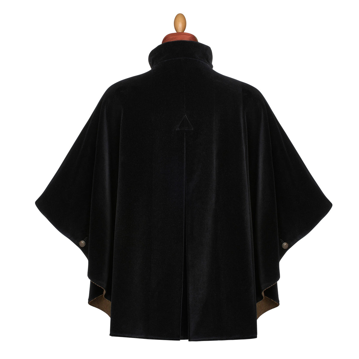T.ba Herringbone Tweed Reversible Cape