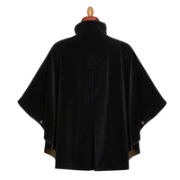 T.ba Herringbone Tweed Reversible Cape