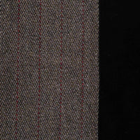 Charcoal Velvet and Tweed Reversible Cape