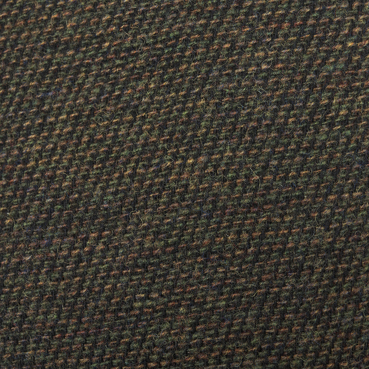 Moss Green Long Tweed With Velvet Trim Coat