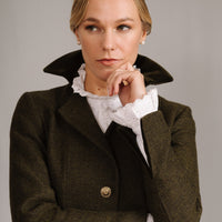 Olive Green T.ba Long Tweed Coat