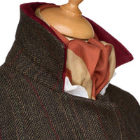 Dark Brown T.ba Long Tweed Coat