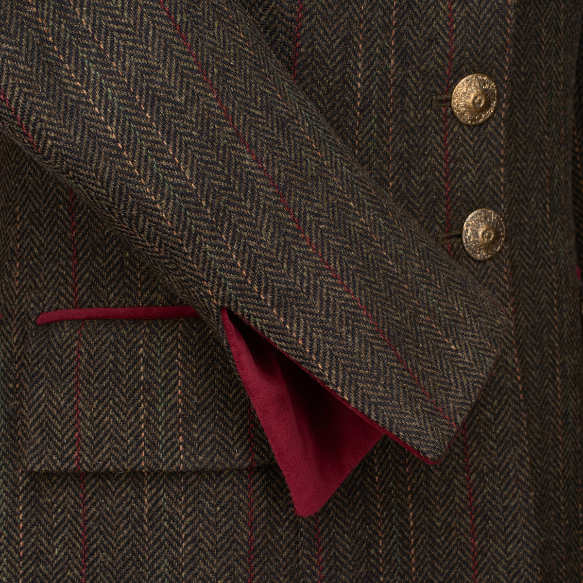 Dark Brown T.ba Long Tweed Coat