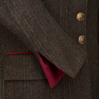 Dark Brown T.ba Long Tweed Coat