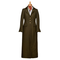 Olive Green T.ba Long Tweed Coat