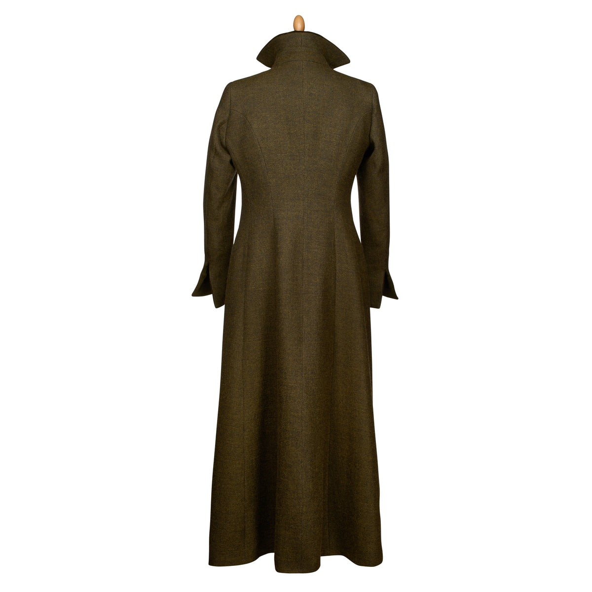Olive Green T.ba Long Tweed Coat