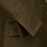 Olive Green T.ba Long Tweed Coat