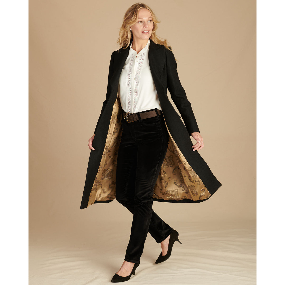 T.Ba Black Opera Twill Coat
