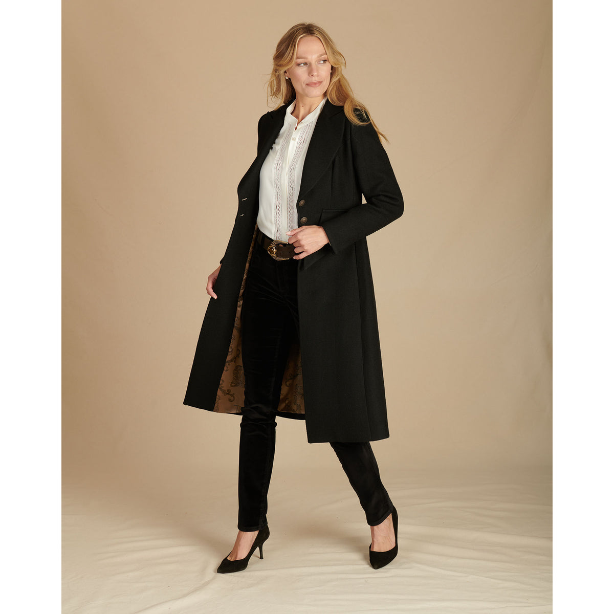T.Ba Black Opera Twill Coat