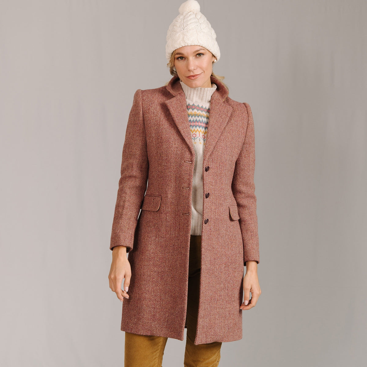 Pink Wantage Harris Tweed Coat