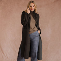 Olive Green Reversible Wool & Cashmere Long Coat