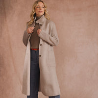 Beige Reversible Wool & Cashmere Long Coat