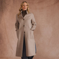 Beige Reversible Wool & Cashmere Long Coat