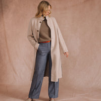 Beige Reversible Wool & Cashmere Long Coat