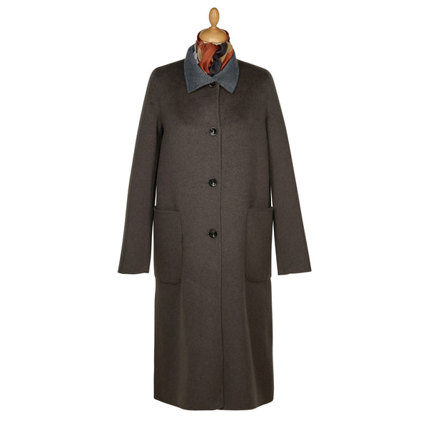 Olive Green Reversible Wool & Cashmere Long Coat