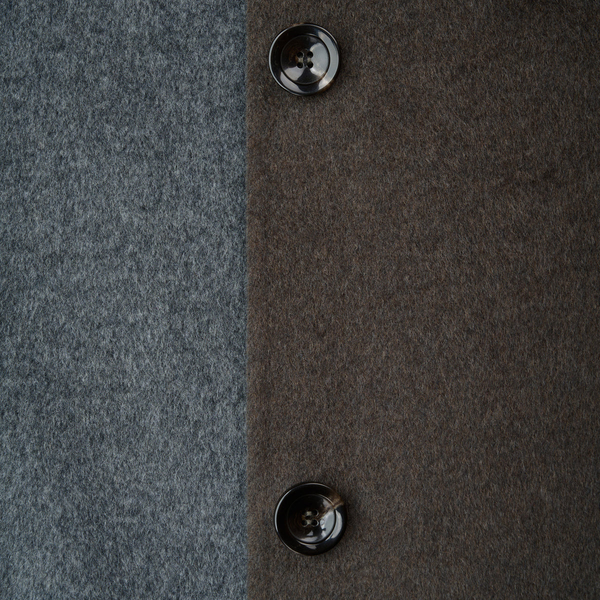 Olive Green Reversible Wool & Cashmere Long Coat