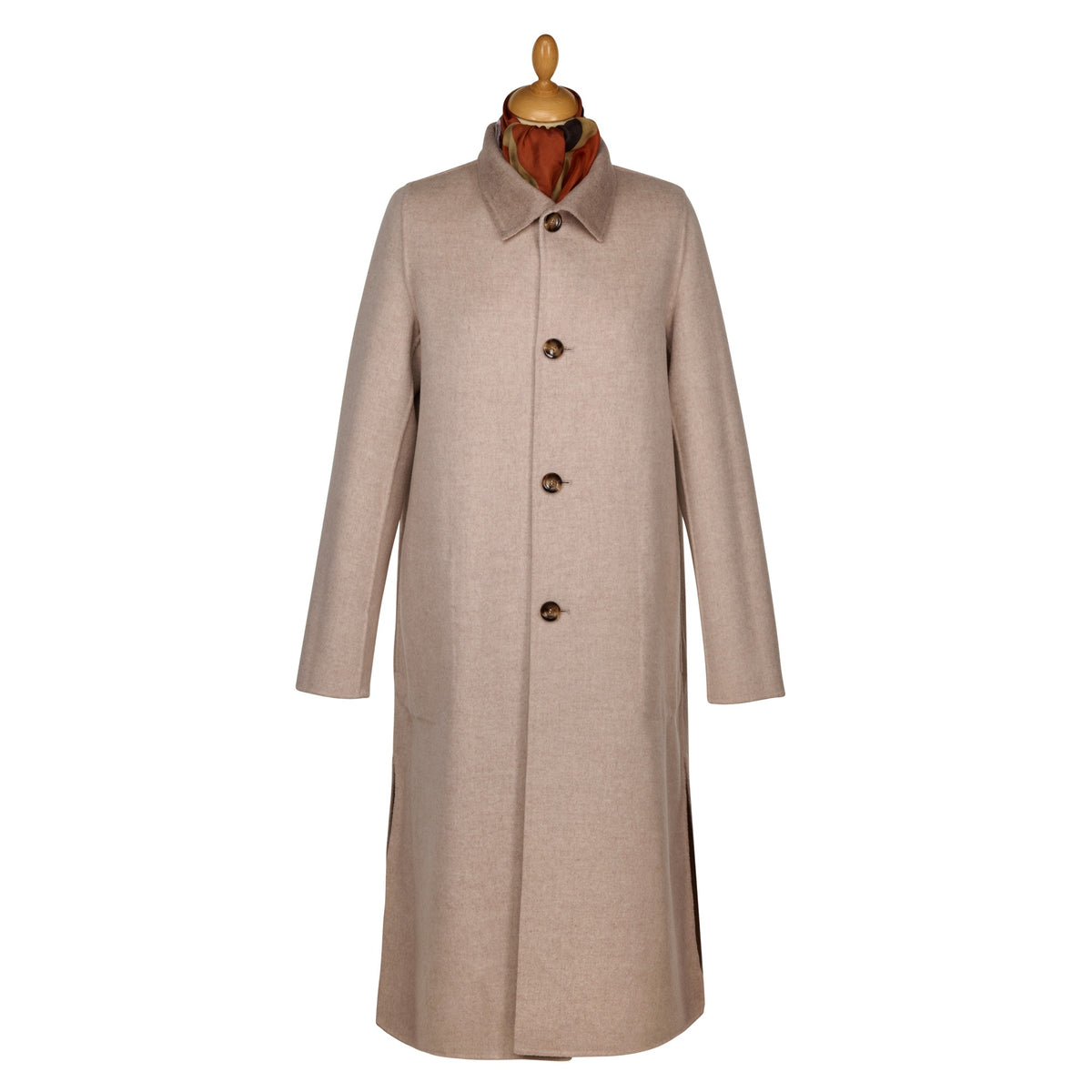 Beige Reversible Wool & Cashmere Long Coat