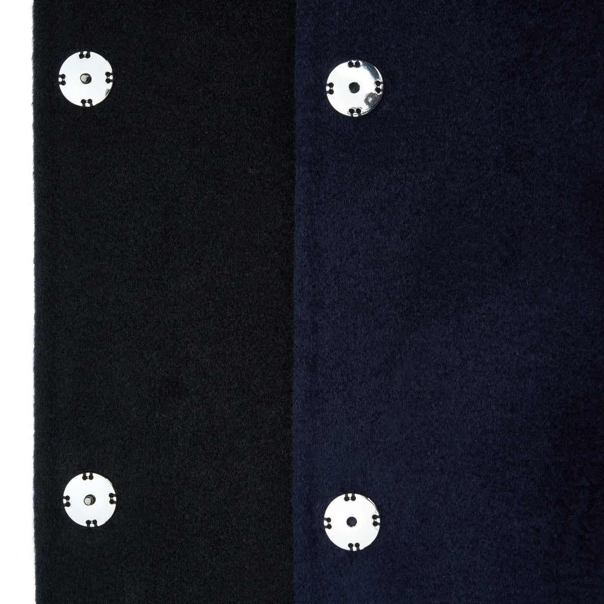 Navy Faux Fur Collar Coat
