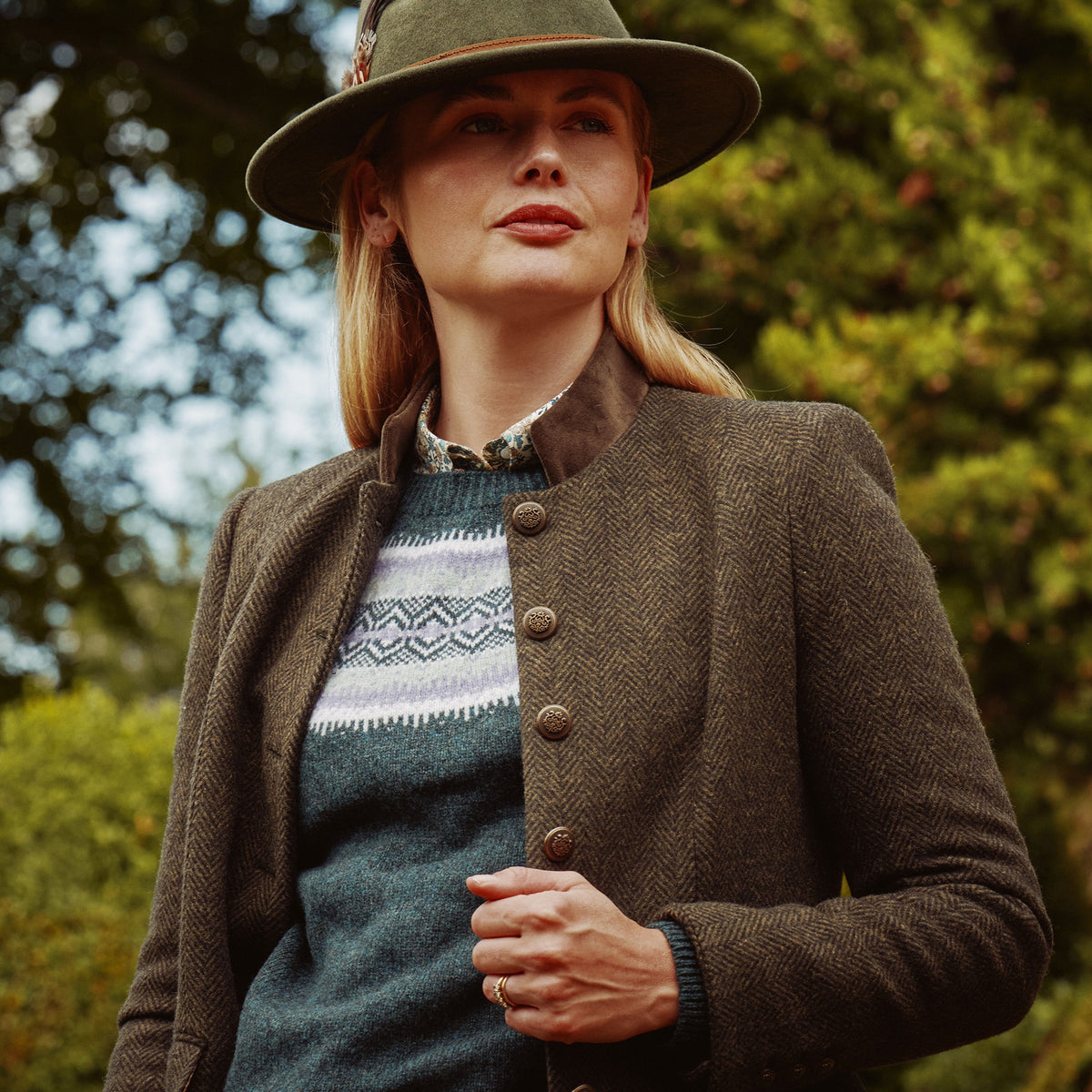 Olive Carlisle Long Military Coat