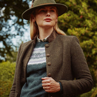 Olive Carlisle Long Military Coat