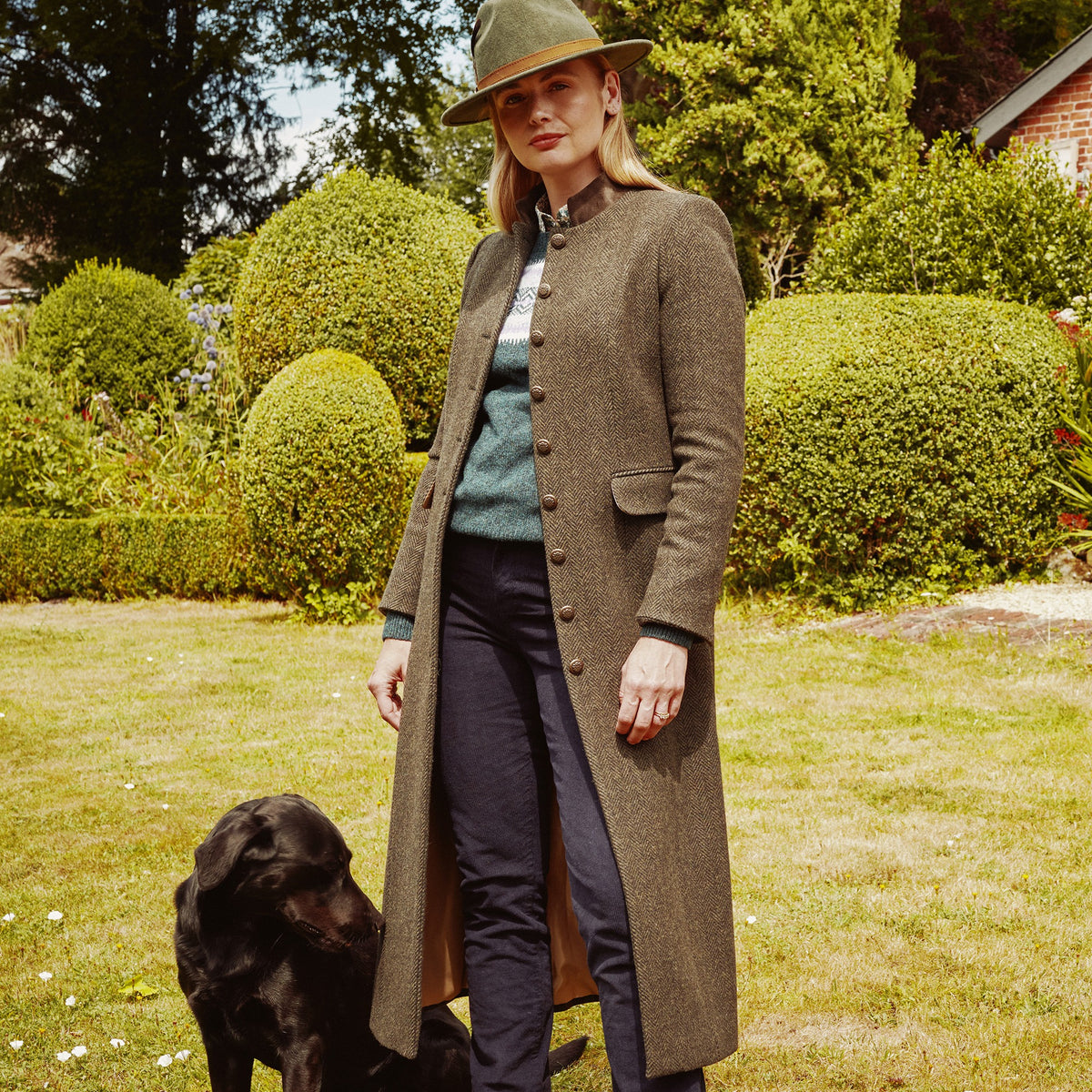 Olive Carlisle Long Military Coat