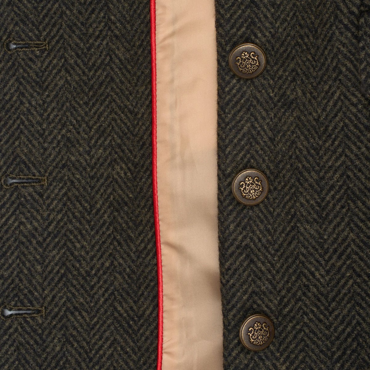 Olive Carlisle Long Military Coat