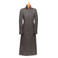 Grey Carlisle Long Military Coat