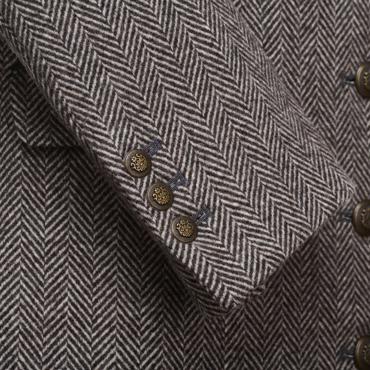 Grey Carlisle Long Military Coat