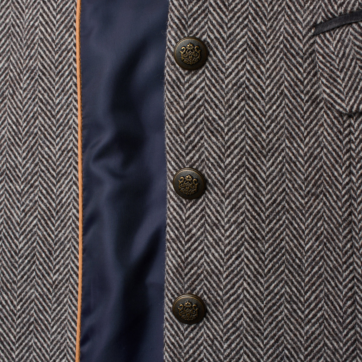 Grey Carlisle Long Military Coat
