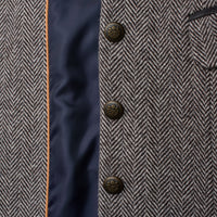 Grey Carlisle Long Military Coat