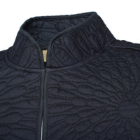 Dark Navy Quilted Cotton Coat