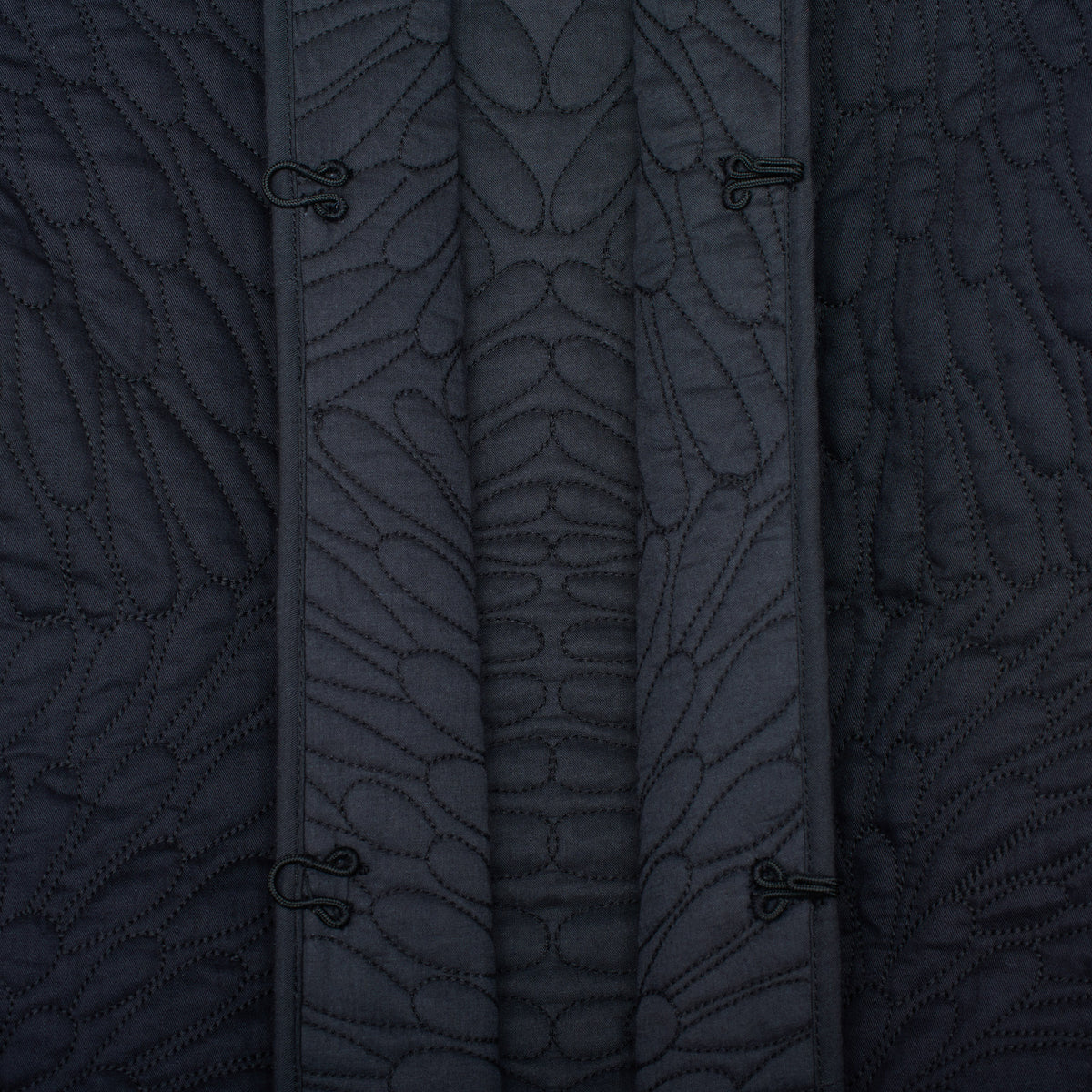 Dark Navy Quilted Cotton Coat