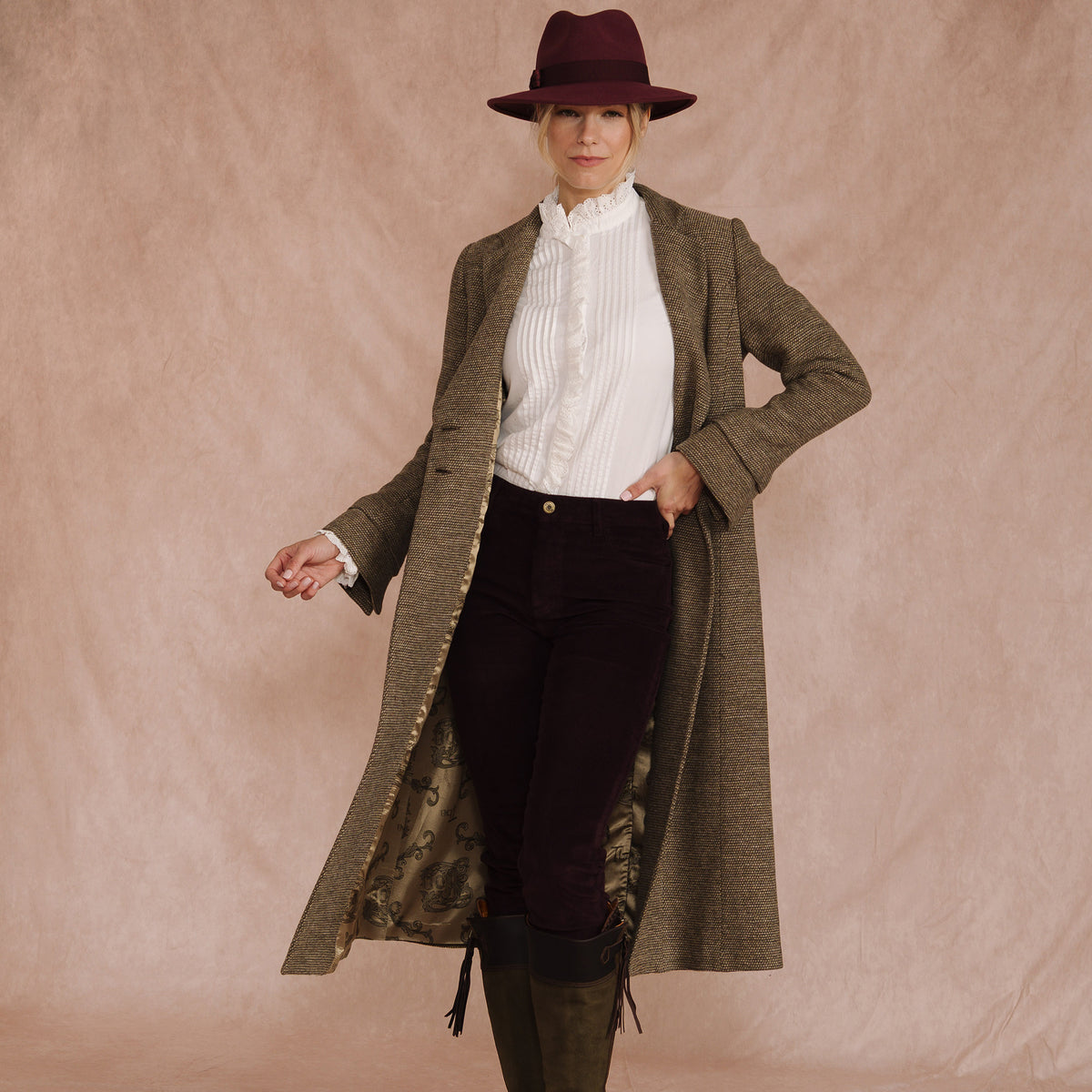 Beige T. Ba Balfour Long Coat