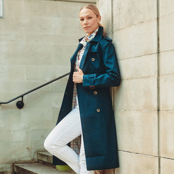 Navy Classic Belted Trench Coat