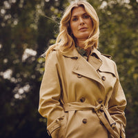 Beige Classic Belted Trench Coat