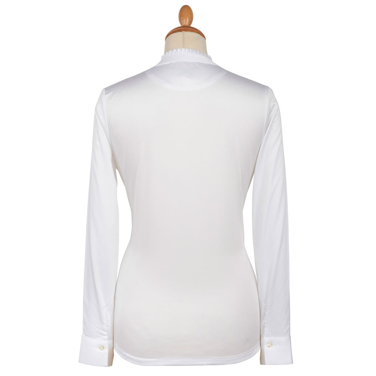 White Pin Tuck Pie Crust Cotton Shirt